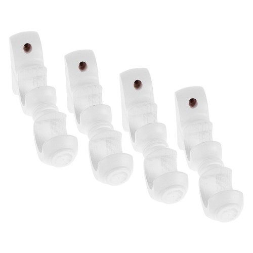 4pcs white wooden - 4pcs, curtain