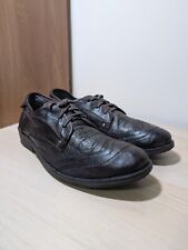 MENS FIRETRAP CHOCOLATE BROWN LEATHER SZ 8 LACE UP SNEAKER SHOES
