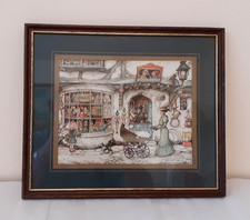 Vintage Anton Pieck Print "The Toy Shop" 1960's 15 1/2" x 13" Clover Leaf.