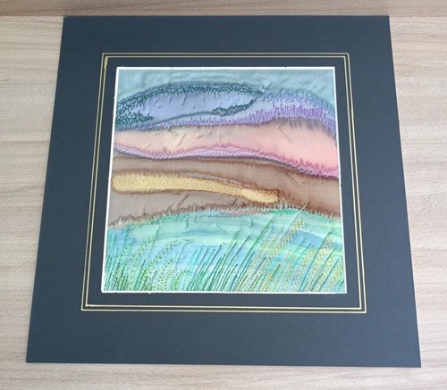 Silk screen landscape collage - screen,