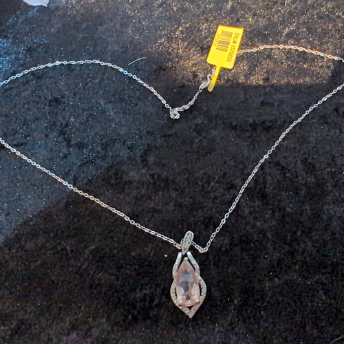 Silver and amethyst necklace - and,