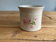 Plant Pot Planter Plants White Pink Flower Bolingey Pottery Cornwall 9 cm tall