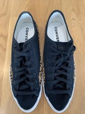 Black/Leopard Print Converse