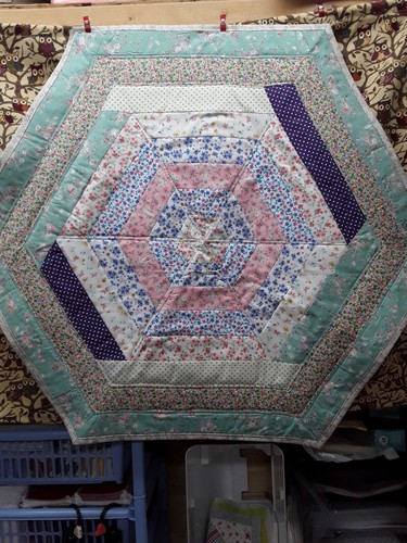 Shabby chic large - large, hexagon
