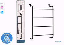 Over the Door Towel Hanger 4 Bars Black Modern Design Towel Rack Organizer