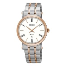 Seiko SXB430P1 Ladies Premier Bi-colour Bracelet Date 30m WR Watch RRP £379.00