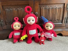 4 x Teletubbies Talking Dancing Po Plush Toy Bundle Birthday Plastic Po Working