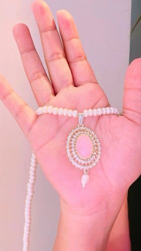 White faux pearl - faux,