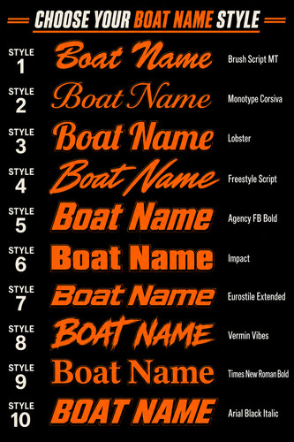 Boat name decal custom hull - /,