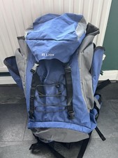  65 Litre Grey/Blue Hiking