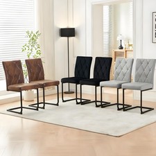 Set of 2/4 Dining Chairs Modern Wider Back Strong Frame Home Office Cafe