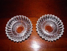 Pair,  vintage, crystal glass