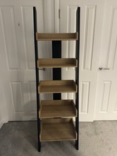 Next Black Malvern Oak Effect Narrow Ladder Shelf