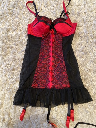 Senza satin and lace - satin, basque