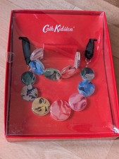 Cath Kidston Floral Print Circular Necklace With Matching Bracelet - In Box