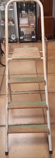 Vintage Painters 3-Step Step Ladder with Paint Bucket Hook - 126cm Tall