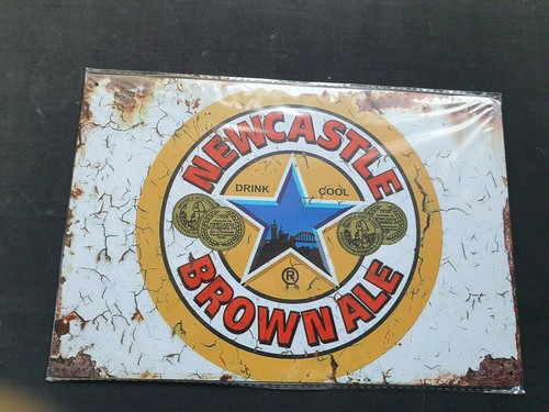 Newcastle brown label - brown,