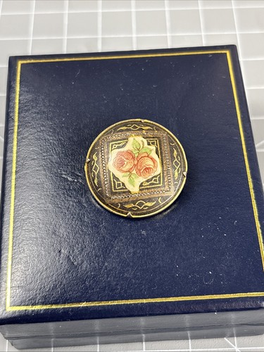 Vintage porcelain rose brooch - porcelain,
