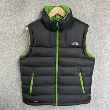 The North Face Gilet Mens Medium Grey Green Nuptse 700 Down Body Warmer