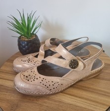 PAVERS super soft Size UK 7 Slingback Pumps Shimmery Flat Shoes Mary Jane