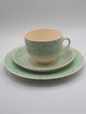 BURGESS & LEIGH BURLEIGH WARE BALMORAL TEA TRIO ART DECO STYLE TEA SET TRIO