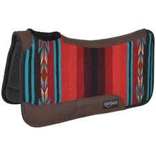 CIRCLE Y Reinsman Tacky Woven Contour 31x32in Red Serape Saddle Pads 277-HJ7-RDT