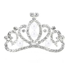  Girl Rhinestone Pearl Crown