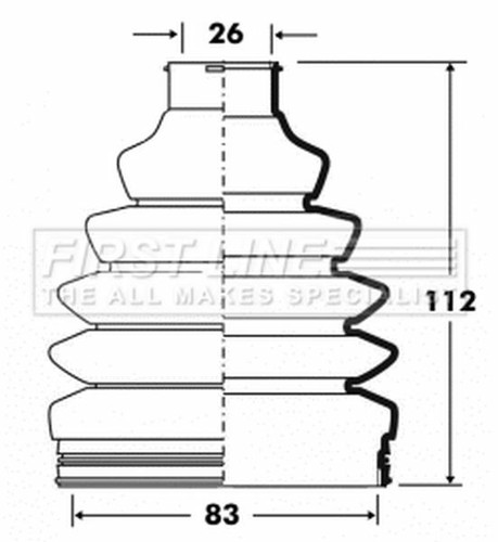 Boot gaiter outer for jeep - cv,