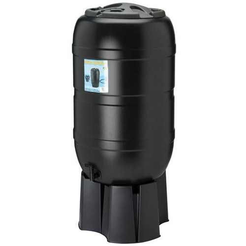 Ward black plastic water butt - black,
