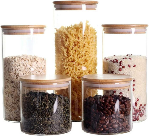 Glass storage jars with - glass,