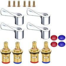 2 Set 1/4 Turn H&C 1/2" Lever