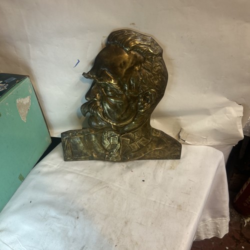 Vintage bronze plaque - bronze,
