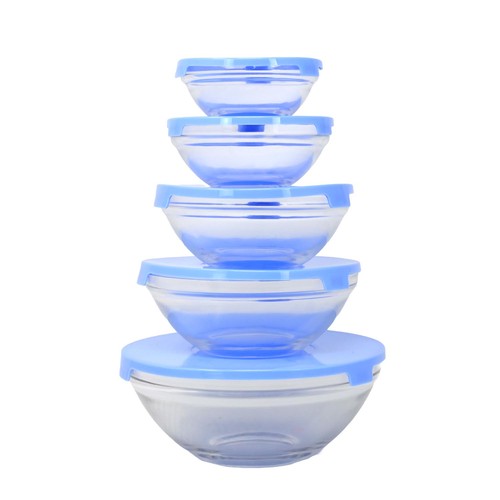 Glass bowls set piece - bowls, 5-piece