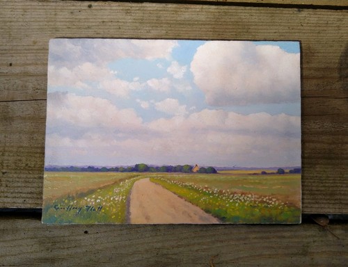 Small oil board landscape - on,