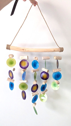Colorful wood glass - +,
