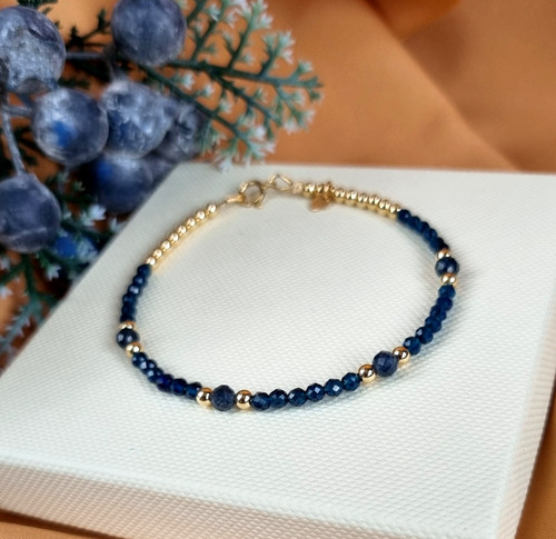 Sapphire bracelet gold - sapphire,