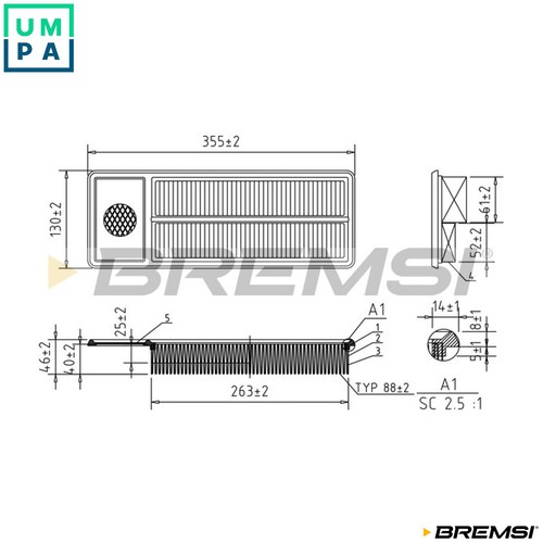 Air filter fa2409 - air, alfa