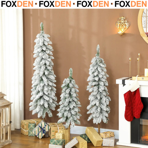 Set flocked christmas - set, 3