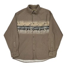 Cabelas Shirt - Large Brown Cotton
