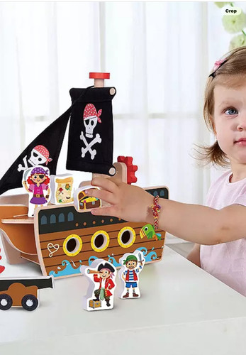 Tooky toys wooden - wooden, ship