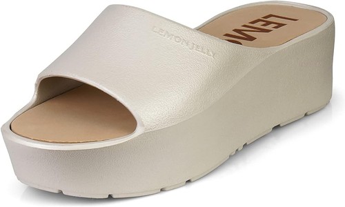 Lemon jelly platform - lemon, sandals