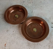 Vtg Pair Copper Trinket Dish