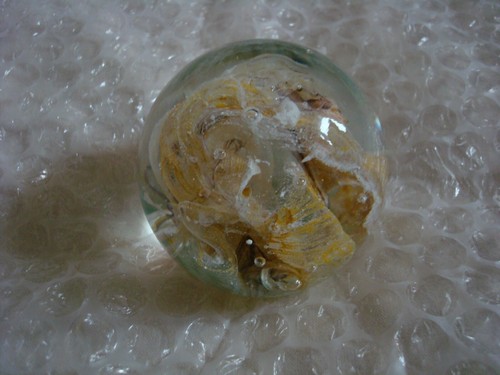 Small glass paperweight dump - small,