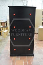 HANDMADE KIDDIES 4 DRAWER DEEP CHEST IN BLACK  (NOT FLATPACKED)