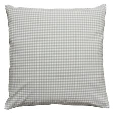 Large 22" Gingham Check Cushion Cover Micro Duck Egg | 100% Cotton Woven 55x55cm