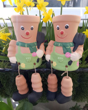 Terracotta flower pot man - 2, x