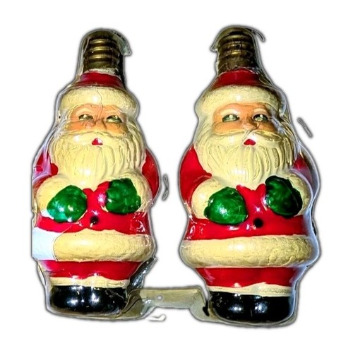 Vtg santa bulbs figural - vtg,