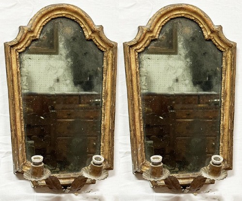 Pair antique gilded wood - antique,