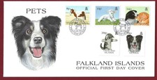 Fdc 1993 falkland islands - 1993, pets