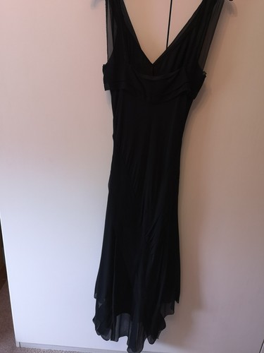élégant black occasion dress - black,